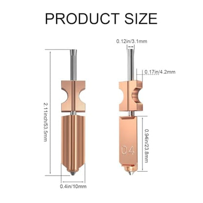 Upgraded 0.4MM Hotend Kit Compatible with Flashforge AD5X