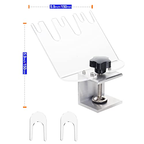 Medicine Vial Holder Transparent Hands Free Medication Vial Stand with 6 Slots, Adjustable Clamp Up to 1.5" thick ,Fits Different Size Bottles