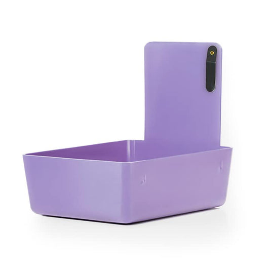 8/Pk Medium Medical Pro Lab Pan Dental Working Lab Pan Plastic with Stainless Steel Clip (Purple) - color: Purple