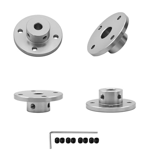 daier 4Pcs 6mm Aluminium Alloy Flange Coupling Connector, Rigid Guide Model Coupler Accessory, Shaft Axis Fittings for DIY RC Model Motors - size: 6mm