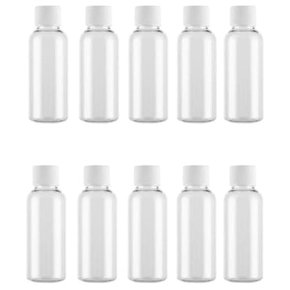 12pcs 30ml 1oz Empty Refillable Clear Plastic Bottles with Screw Caps Travel Cosmetic Container for Lotion Toner Makeup Water