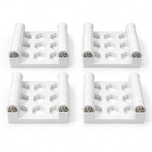 3D Printer Filament Roller Stand with Bearings, White, 4-Pack - size: 4 packs