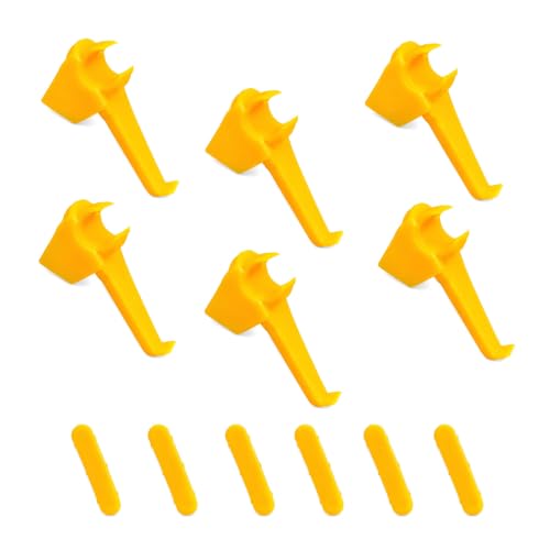 6 PCS Car Tire Changer Insert, Rim Edge Protector for Mount Demount Duck Head, Wheel Side Tire Machine Duck Head for Front and Rear Inserts Rim Adapters, Car Tire Repair Accessories (Yellow)