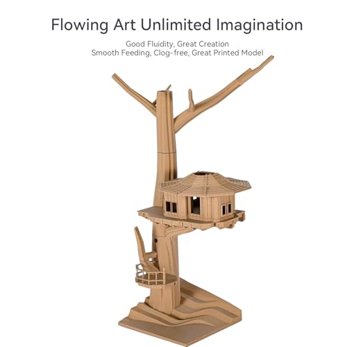 Official CREALITY Wood Filament PLA 1.75 mm, Wood 3D Printer Filament, More Than 30% Real Wood, Smooth Silk Texture, Toughness, 1kg(2.2lbs)/Spool 3D Printing Filament, for All FDM 3D Printers - color: Wood
