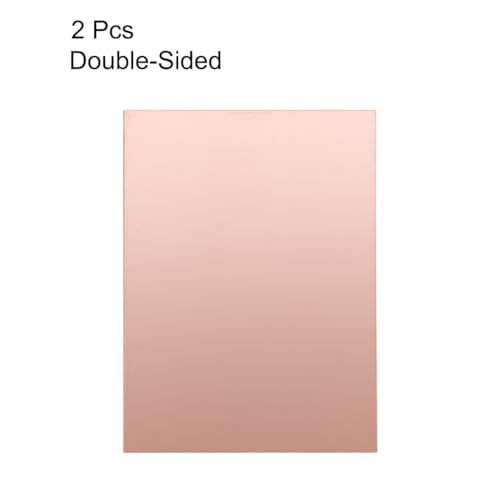 uxcell 2pcs 180x120mm Double Sided Copper Clad Laminate PCB Circuit Board FR4 2mm Thickness DIY Prototyping PCB Board - size: 180x120mmx2mm