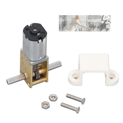 DC Brushed Motor, 1218‑N20 Large Load Capacity Double Shaft Gear Motor 12V 136RPM DC Geared Electric Motor with Fixed Seat for Smart Cars Robots