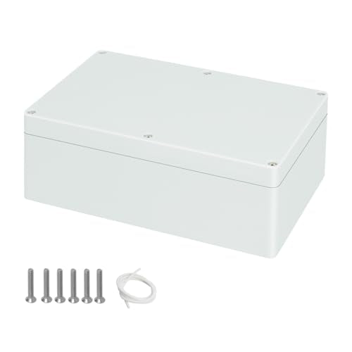 Project Box ABS Plastic Junction Box IP65 Waterproof Weatherproof Electrical Enclosoure Power Box for Electric Gray White 9.06"x 5.91"x 3.35"(230 x 150 x 85mm) - color: Gray White, size: 8.78" x 5.63" x 2.87"