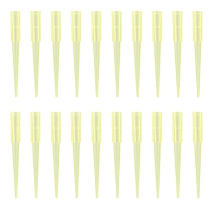 Pipette Tips 200uL, 1000 PCS Clear Yellow Universal Plastic Pipettor Tips