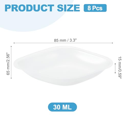 PATIKIL Rhombus-Shaped Weigh Boats, 8Pcs 30mL Medium Scale Trays - size: 30 ml