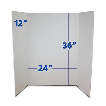 Flipside Products 36” x 48” Foam Project Boards for Presentations, Science Fair, School Projects, Event Displays and Trifold Picture Board - White 3/16'' Thick- 3 Pack - color: White, style: 3 Pack