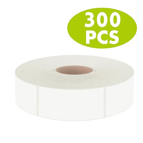 300 Removable Blank Food Labels, Water/Oil/Tear Resistant with Perforation Line for Freezer Food Containers Jars Pantry Organization (Each Measures 1” x 2”) - color: 300-blank, size: 1” x 2”