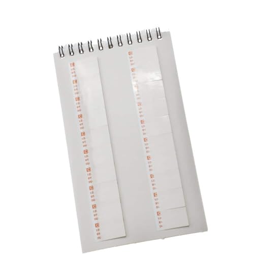 SPI 14-007-9 Clear-Cover Calibration Labels, 1" x 5/8", Orange Print, Pack of 140 Labels - color: Orange