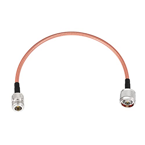 Eightwood N Female to N Male Adapter RG400 Low Loss Coaxial Cable 12in - color: female-male 12 inch