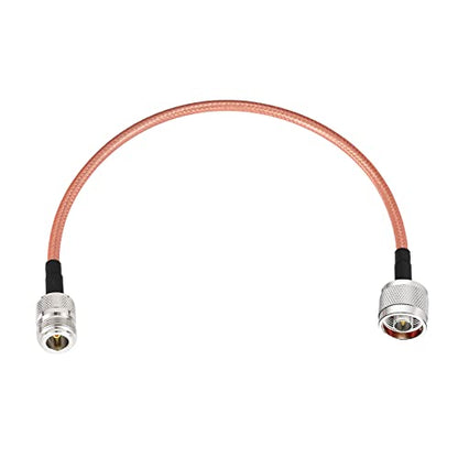 Eightwood N Female to N Male Adapter RG400 Low Loss Coaxial Cable 12in - color: female-male 12 inch