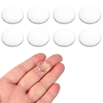 PATIKIL 8 Pack Convex Lens,18mm OD 28mm Focal Length Optical Lenses - size: 18mm OD x 4.9mm H x 28mm Focal L