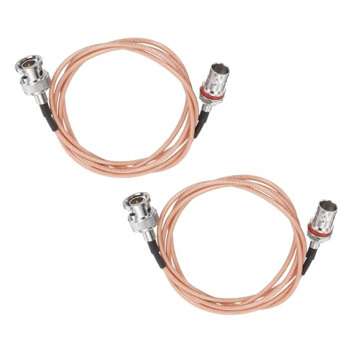 MECCANIXITY 3.28FT 3G-SDI Cable BNC Male to Female 75 Ohm Orange 2Pack - size: 3.28 FT