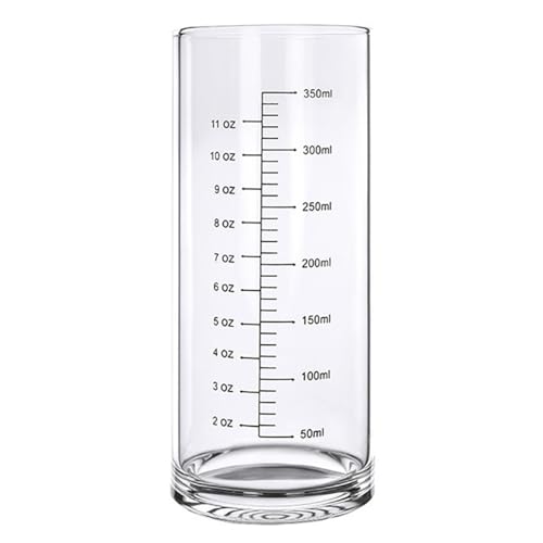 Graduated Glass Cup With High And Low Temperature Resistance,Measuring Cup,Breakfast Milk Drinking Cup - color: Transparent