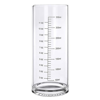 Graduated Glass Cup With High And Low Temperature Resistance,Measuring Cup,Breakfast Milk Drinking Cup - color: Transparent