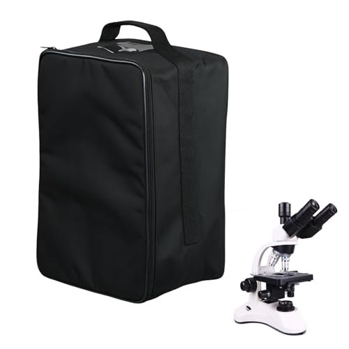 Microscope Carrying Case with Front Pockets 7.8" L x 6.6" W x 14" H - Universal, Foldable, Waterproof & Lightweight