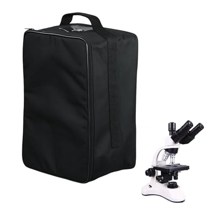 Microscope Carrying Case with Front Pockets 7.8" L x 6.6" W x 14" H - Universal, Foldable, Waterproof & Lightweight