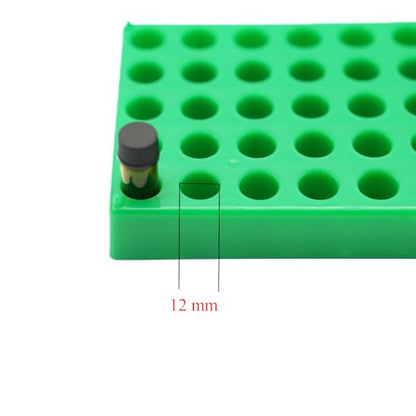 3 Pcs Vial Rack, 50 Holes for 2mL HPLC Sample Bottles, 12mm Diameter - color: Green, size: 12mm