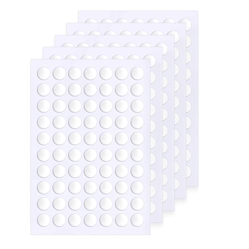 JUNEBRUSHS 350 Pieces Double Sided Sticky Dots, Sticky Tack for Wall Hanging Removable Poster Putty Clear Round Putty No Trace Adhesive Sticky Putty for Balloon Craft DIY Art Office Supplies (6 mm) - size: 6mm