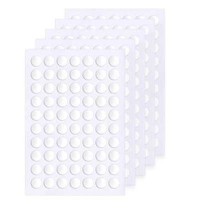 JUNEBRUSHS 350 Pieces Double Sided Sticky Dots, Sticky Tack for Wall Hanging Removable Poster Putty Clear Round Putty No Trace Adhesive Sticky Putty for Balloon Craft DIY Art Office Supplies (6 mm) - size: 6mm