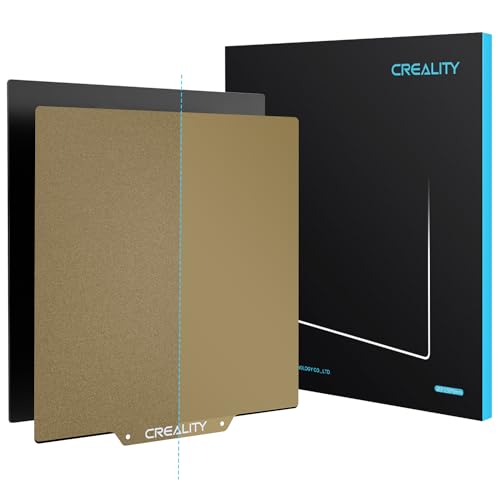 Creality Official Ender 3 Build Plate, 235x235mm Double-Sided Magnetic Bed Plate Textured+Smooth Surface Flexible Removable Printing Platform for Ender 3/3 V2/3 Pro/3 S1/3 S1 Pro/3 V3 SE, K1C, K1 SE - style: Smooth+Textured Gold