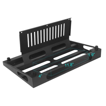 18" x 11.8" Guitar Pedal Board with Power Supply Tray - color: Black, size: 18” x 11.8”