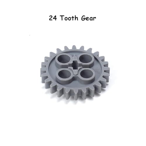16PCS MOC Technical Gears Pack Compatible with Stnadard Building Block Assortment Kit 8/16/24/40 Tooth Gear