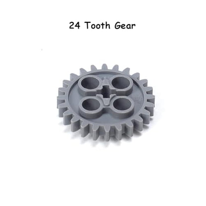 16PCS MOC Technical Gears Pack Compatible with Stnadard Building Block Assortment Kit 8/16/24/40 Tooth Gear