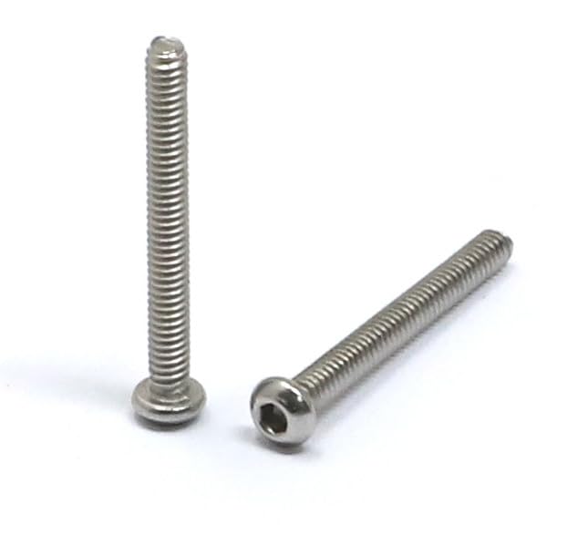 iexcell 100 Pcs M2 x 18mm Thread Pitch 0.4 mm Stainless Steel 304 Hex Socket Button Head Cap Screws Bolts Kit - size: M2 x 18mm
