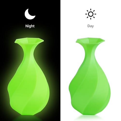 PLA+ 3D Printer Filament Luminous Green, 1.75mm No Tangle, Net Weight 2.2lbs Spool (1kg, PLA Pro Plus, Green with Glow in the Dark Effect - color: Pla 1kg-green With Luminous Effect