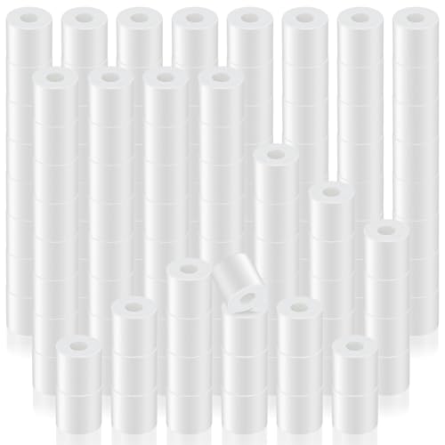 Pasimy 200 Pcs White Nylon Spacers 1/2 '' Thick, 1/2 '' Od 0.194 '' ID Round Rubber Plastic Washers Electrical Outlet Screw Spacers for Robotics Electrical Screws, Switch and Receptacle - color: White, size: 1/2'' Thick, 1/2'' Od 0.194'' Id