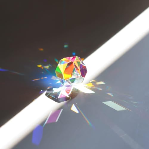 Colorful 20mm K9 Optical Crystal Glass Prism For Physics Teaching - size: 20mm Polyhedron