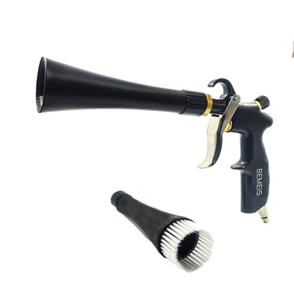 Air Blow Gun with Brass Adjustable Air Flow Nozzle,Cleaning Gun Quickly Blasts Dirt and Dust from Surface Works with Air Compressor(Upgrade Aluminium Rotate Tube) (Detail Blowing Gun), Black - style: Detail Blowing gun