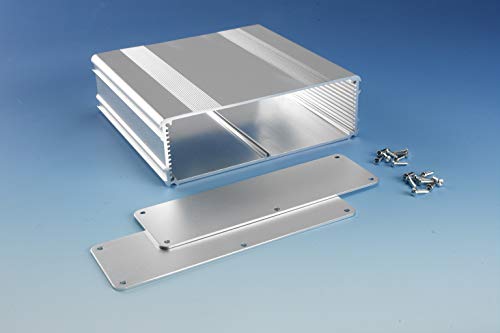 B4-160SI: Silver Anodized, Extruded Aluminum Electronic Enclosure Project Box Electronic DIY Case, Size 6.30"x6.68"x2.11" / 160 x 169.8 x 53.5mm (LWH) - color: Silver, size: 160 mm