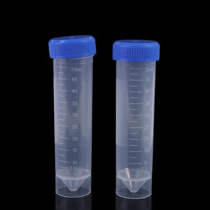 Centrifuge Tubes 10pcs 50ml Lab Analysis Bottles With Screw Cap Flat Bottom Laboratory Fittings With Scale Caps Pack Container