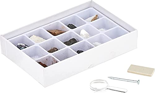 Toysmith Mineral Science Kit, 15 Specimens, STEM Geology Kit for Kids 5+ - style: Toy Mineral Science Kit