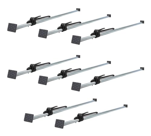 Mytee Products 8 Pack Heavy Duty Adjustable Load Lock Bar for Semi Trailers, Truck Box - 89.75"-104.5" Long Steel Ratcheting Cargo Load Bar Tie-Down Holder for Enclosed Truck & Vans with 2" - 4" Pads - size: 8 - Pack
