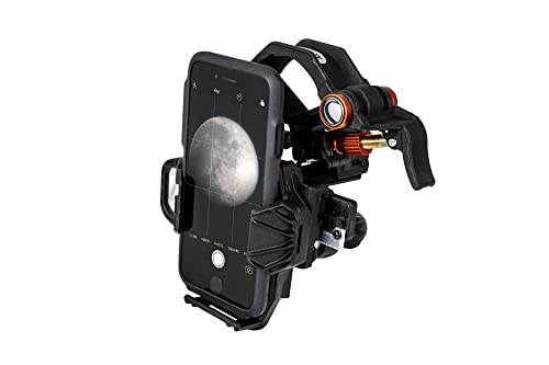Celestron – Aluminum Telescope Dew Shield with Cover Cap – Fits 8” & NexYZ – 3–Axis Universal Smartphone Adapter for Telescope – Digiscoping Smartphone Adapter