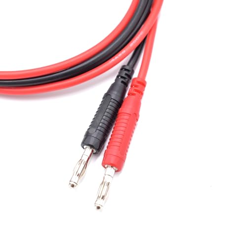 2Pcs 4mm Banana to Banana Plug Male to Male 14AWG Heavy Duty Silicone Test Leads Soft Test Cable Wire for Multimeter Electrical Testing 20A 6Ft - size: Male to Male, style: 2Pcs-Length of 6 Feet