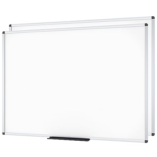 VIZ-PRO Magnetic Dry Erase White Board for Wall, 96 x 48 Inches, 2 Pack - size: 2 Pack 96 X 48 Inches