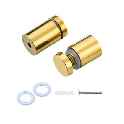 Sign Standoff Screws 3/4" x 1" Stainless Steel Stand Offs Wall Mounts Gold - color: Gold, size: 3/4x1 in