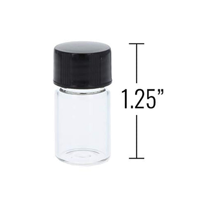 144pk 3/4 Dram Small Glass Vials with Screw On Cap, Hobby and Craft Lab Sample Vial Set - size: 3/4 Dram