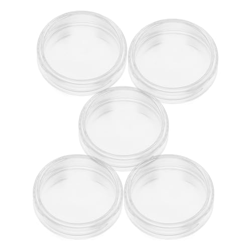 Baluue Glass Petri Dishes High Borosilicate Cell Culture Dishes 2.55 inch Clear Laboratory Supplies Set of 5 Stackable Petri Dish Glass for School Experiments Biology Microbiology Lab Analysis