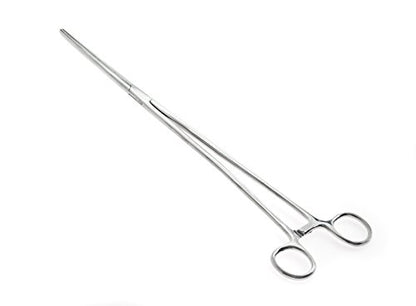 SE 16-Inch Stainless Steel Straight Forceps - Self-Locking, Serrated Tip for Precision Grip and Clamping - Perfect for Crafting, Fishing Tasks, Jewelry Making, and More! -615FS - size: 16", style: Straight