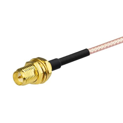Superbat 1ft RP-SMA Male Right Angle to RP-SMA Female RG316D Cable 2-Pack