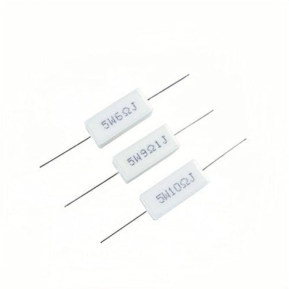 30 Values 60 Pieces Cement Resistor KIT 5W (0.01 Ohm - 100 Ohm) - style: 0.01 ohm-100 ohm 60PCS