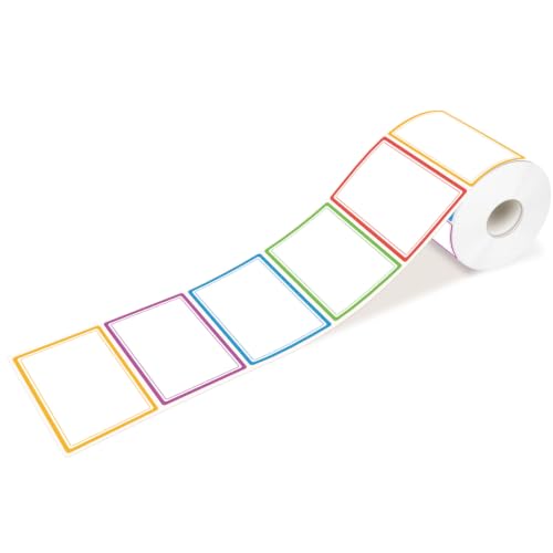2.5x3.5 Removable Labels 200pcs, Writable Name Tags for Storage & Events - color: Rainbow, size: 2.25x3.5 Inch